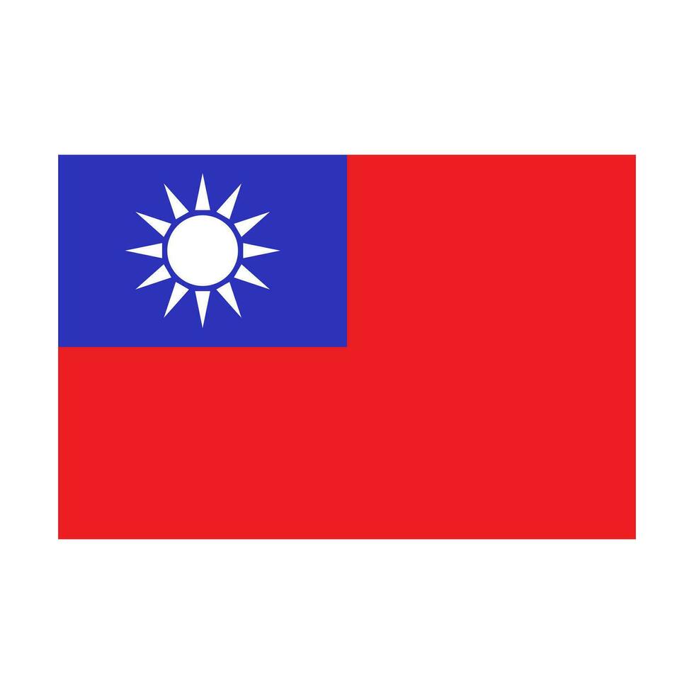 Taiwanese flag. Taiwan flag. Vector. vector