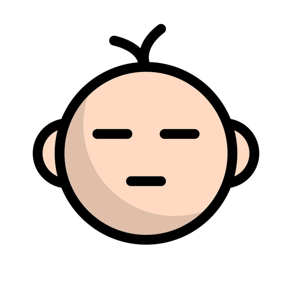 Sleeping baby face icon. Vector. vector