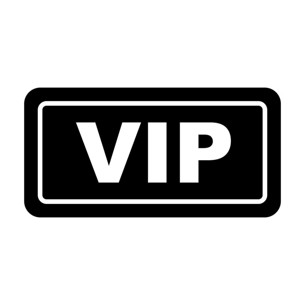 VIP silhouette icon. Preferential treatment support. Vector. vector