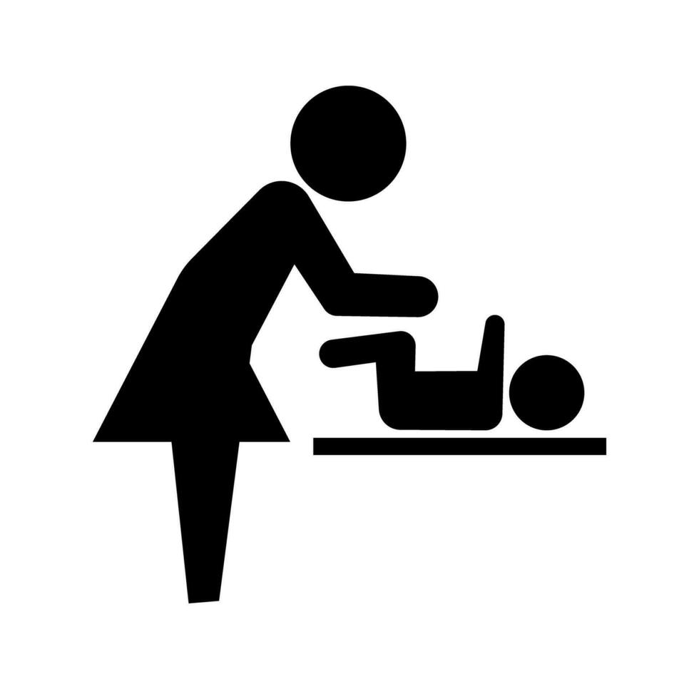 Baby diaper change icon. Vector. vector