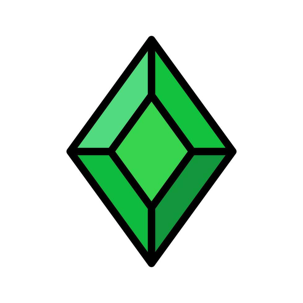 Flat design emerald icon. Jewelry. Vector. vector