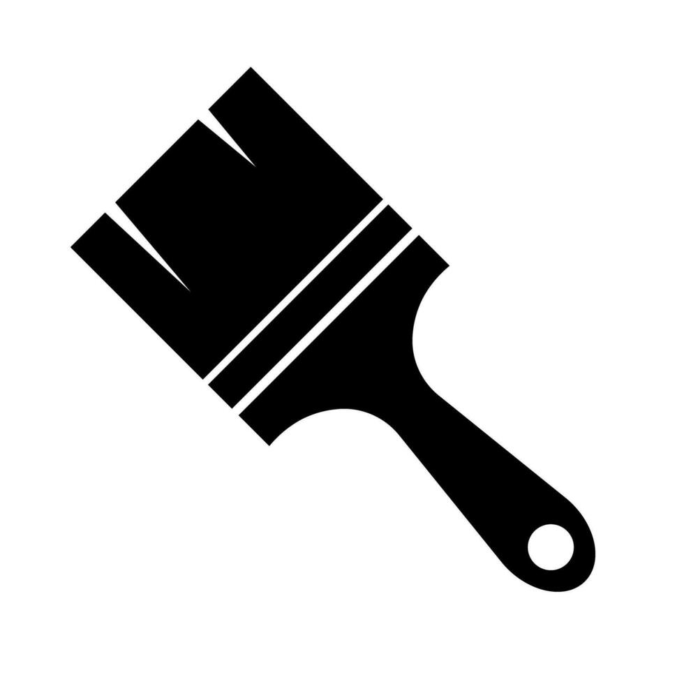 Paint brush silhouette icon. Vector. vector