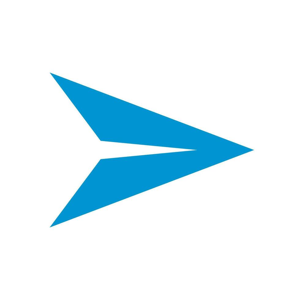 Blue flat design message send icon. Email send icon. Vector. vector