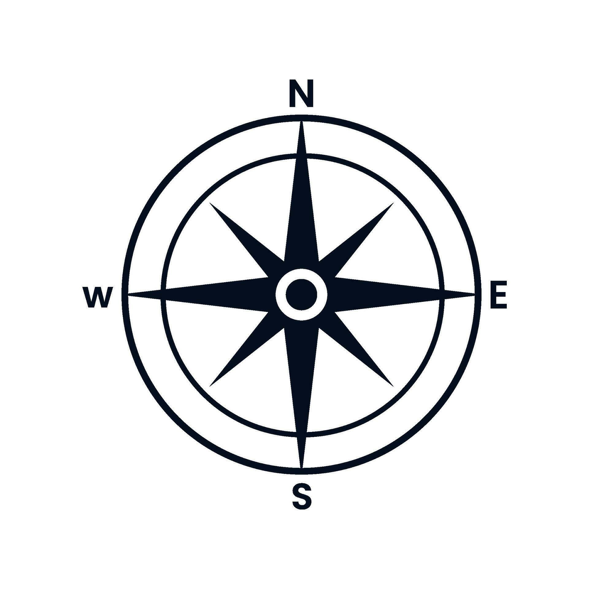 Vintage compass rose, nautical chart. Monochrome navigational compass