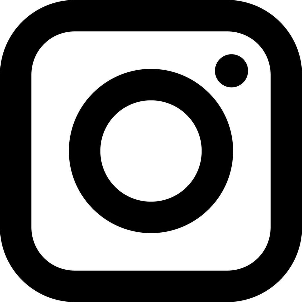 Instagram Vector Icon. Editable Stroke