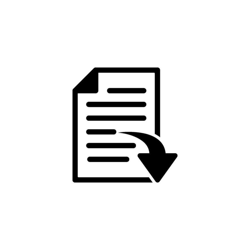 descargar documento, salvar documento, recibir documento, importar documento, bandeja de entrada vector icono. editable y adecuado para tu diseños