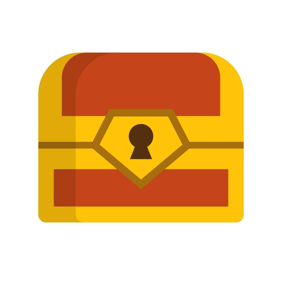 Flat design treasure chest icon. Vector. vector