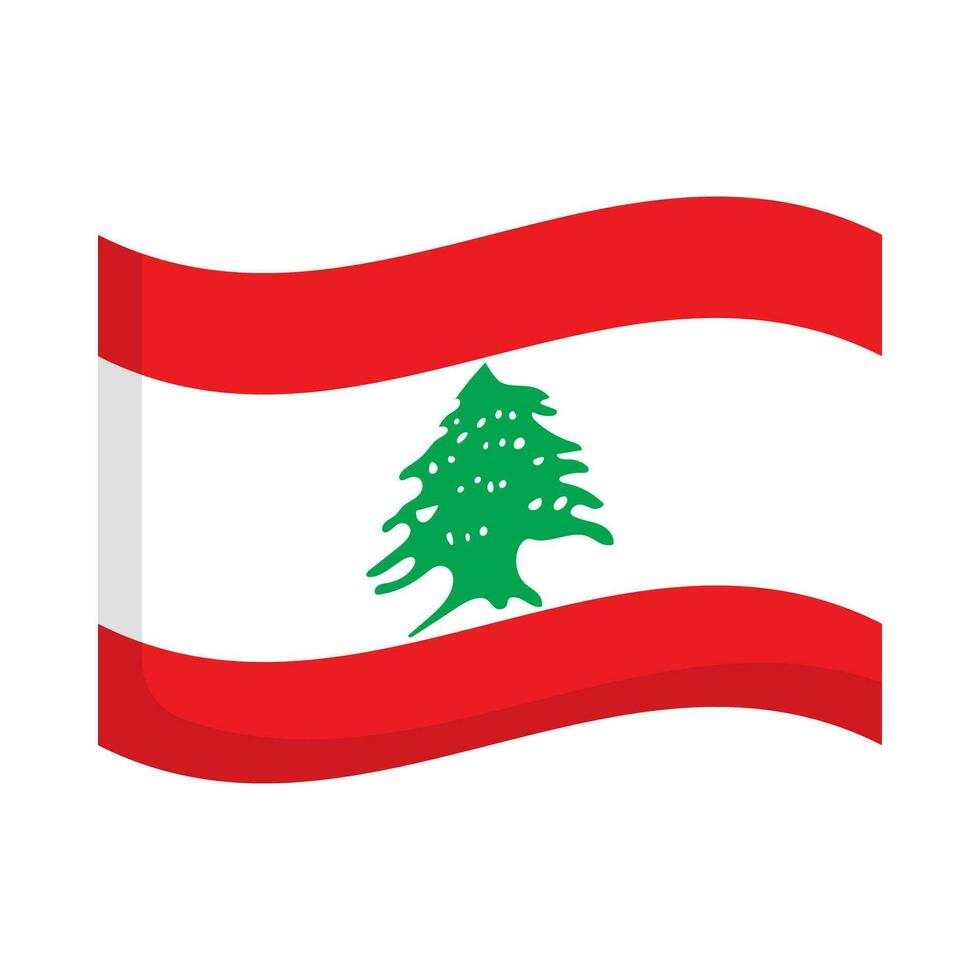 revoloteando libanés bandera icono. vector. vector