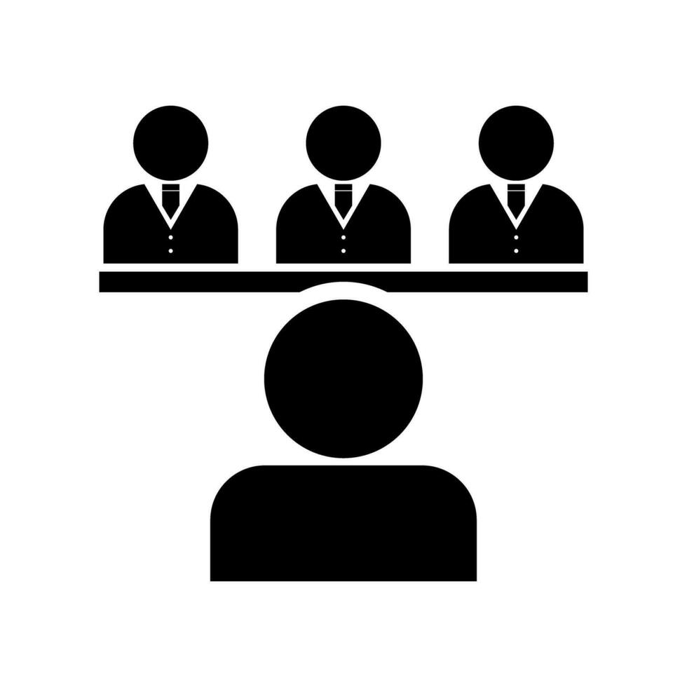 Interview silhouette icon. Applicant and interviewer. Vector. vector