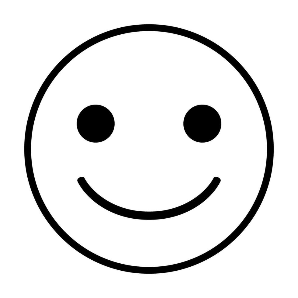 Simple smile face icon. Fun. Vector. vector