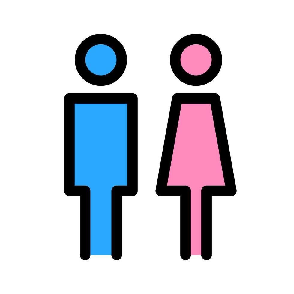 Modern men's and women's restroom icon set. Vector. vector