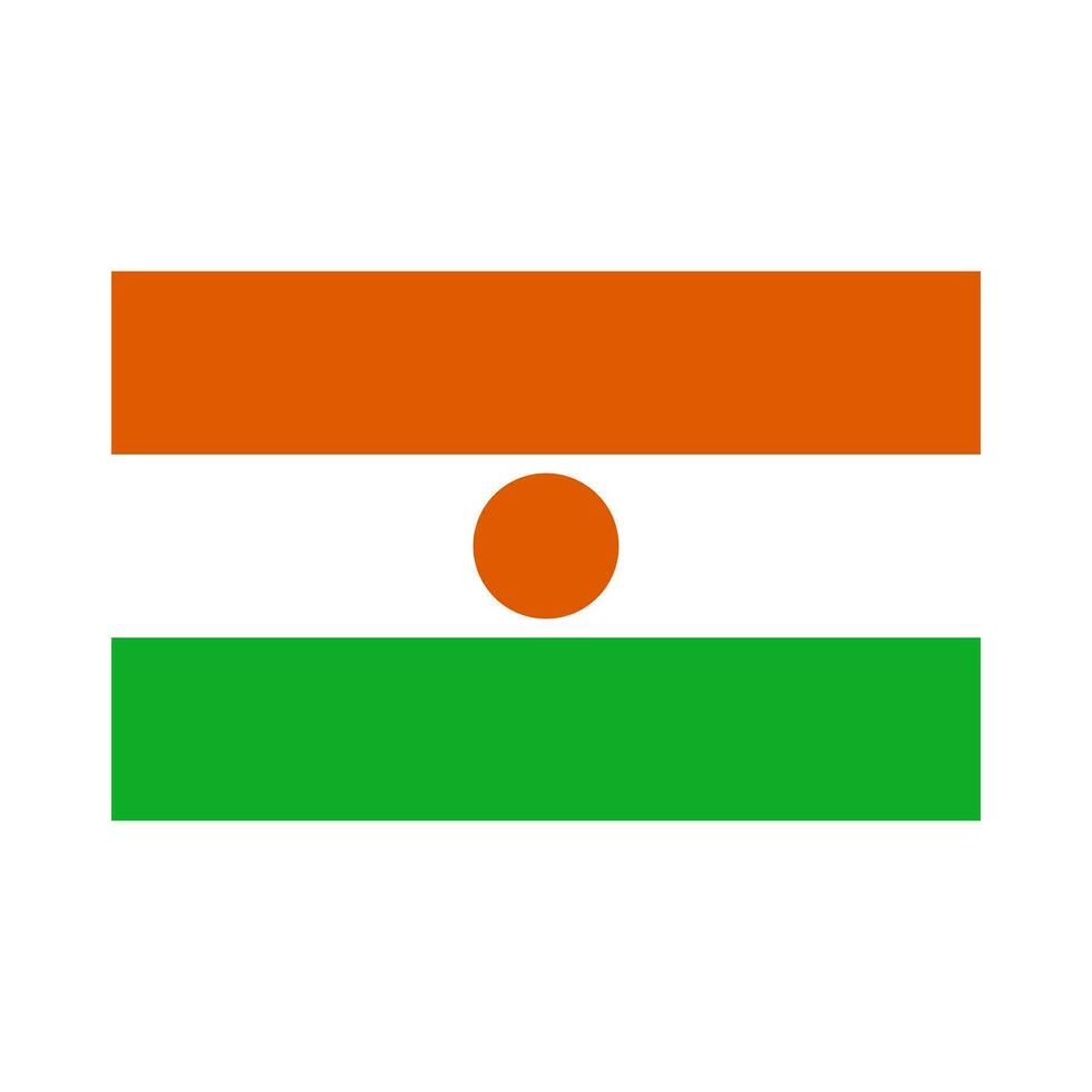 Niger flag. Flag of Niger. Vector. vector