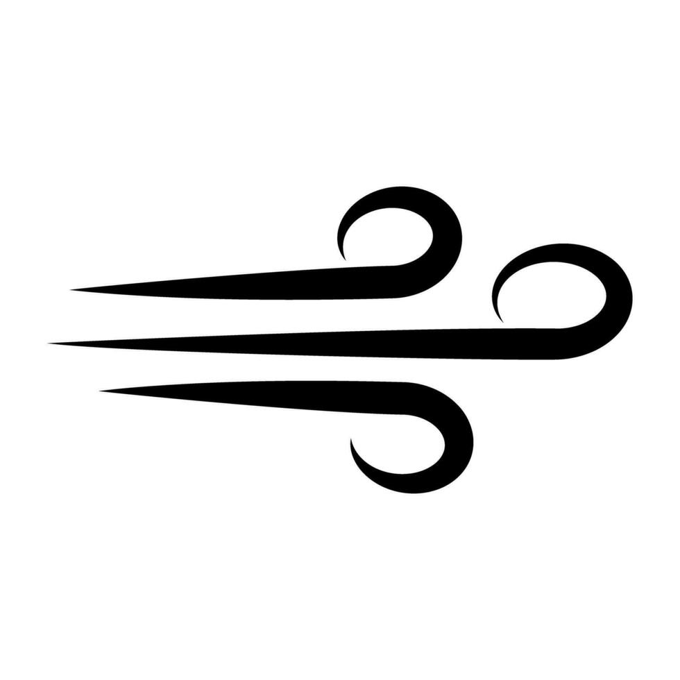 Strong wind silhouette icon. Storm. Vector. vector