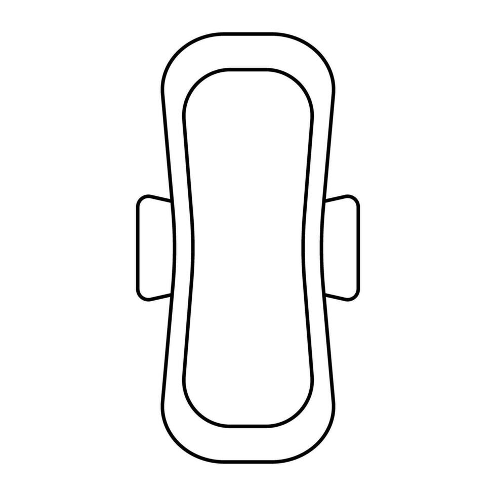 Simple menstrual pad icon. Sanitary napkin. Vector. vector