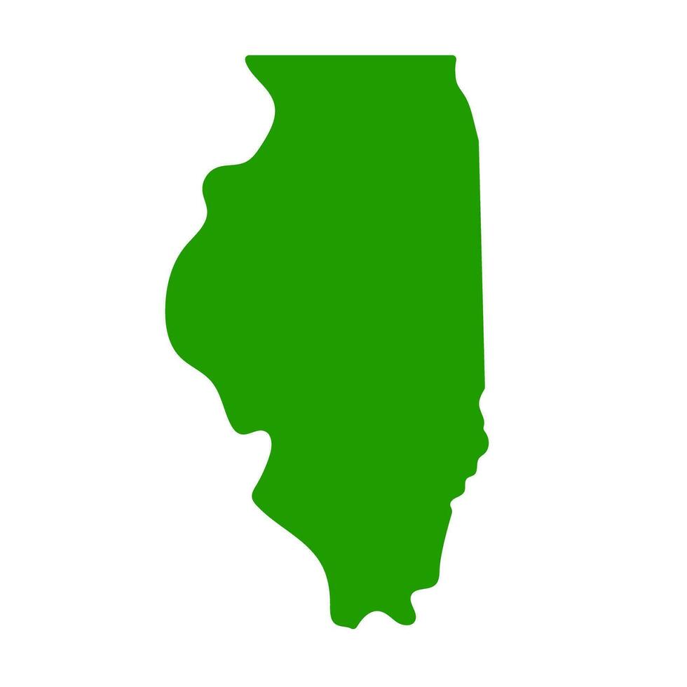 Illinois state map icon. Vector. vector