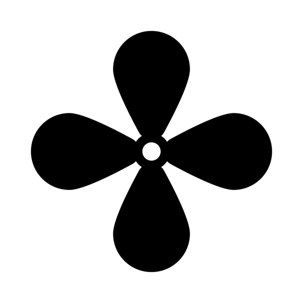 Simple propeller silhouette icon. Ventilation equipment. Vector. vector