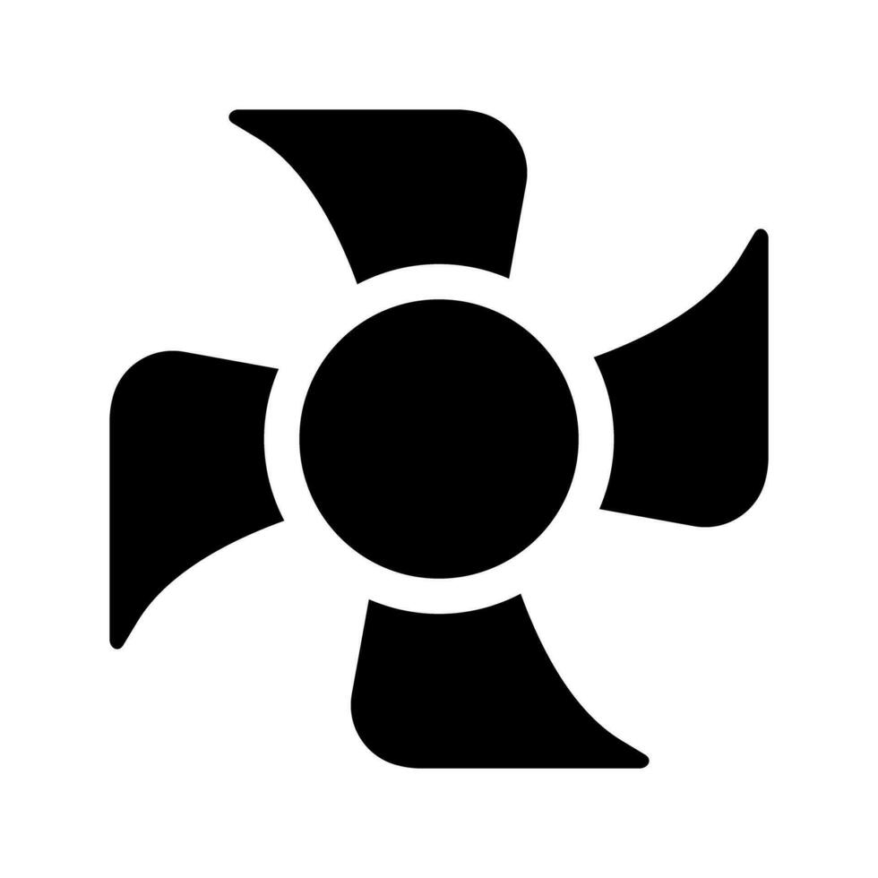 Simple propeller silhouette icon. Vector. vector