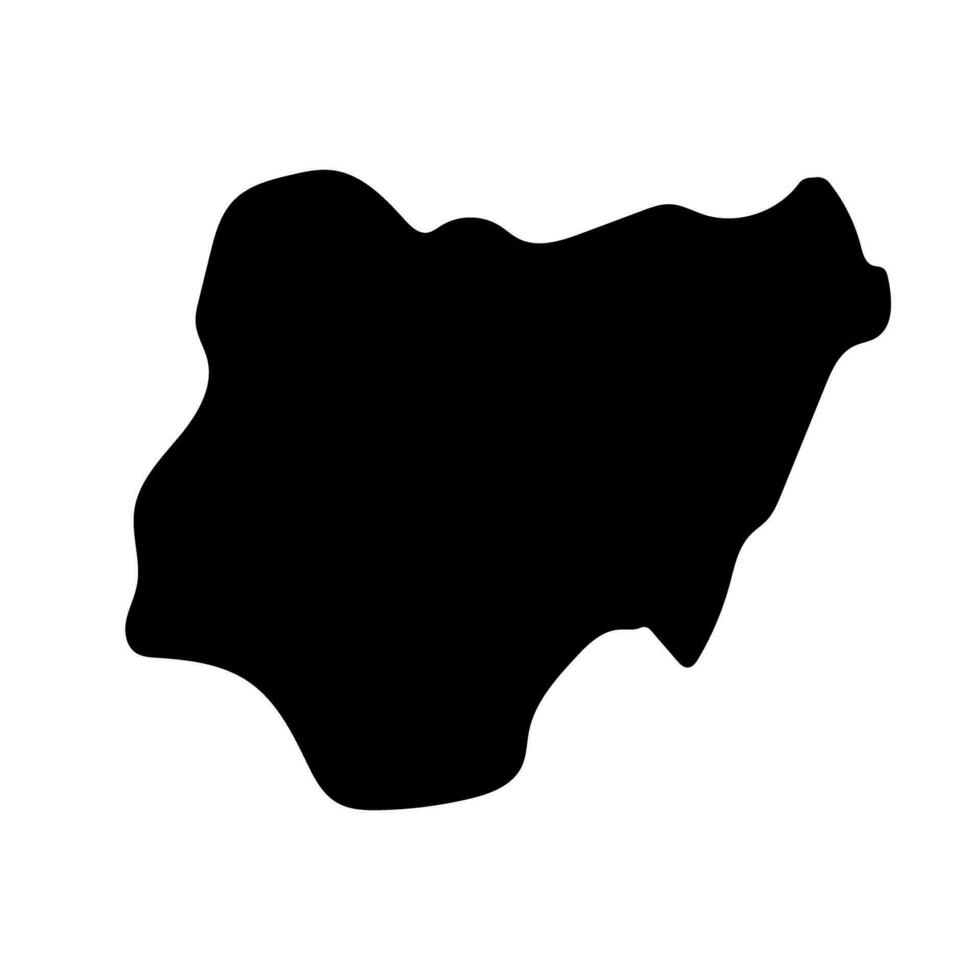 Nigeria mapa silueta icono. vector. vector
