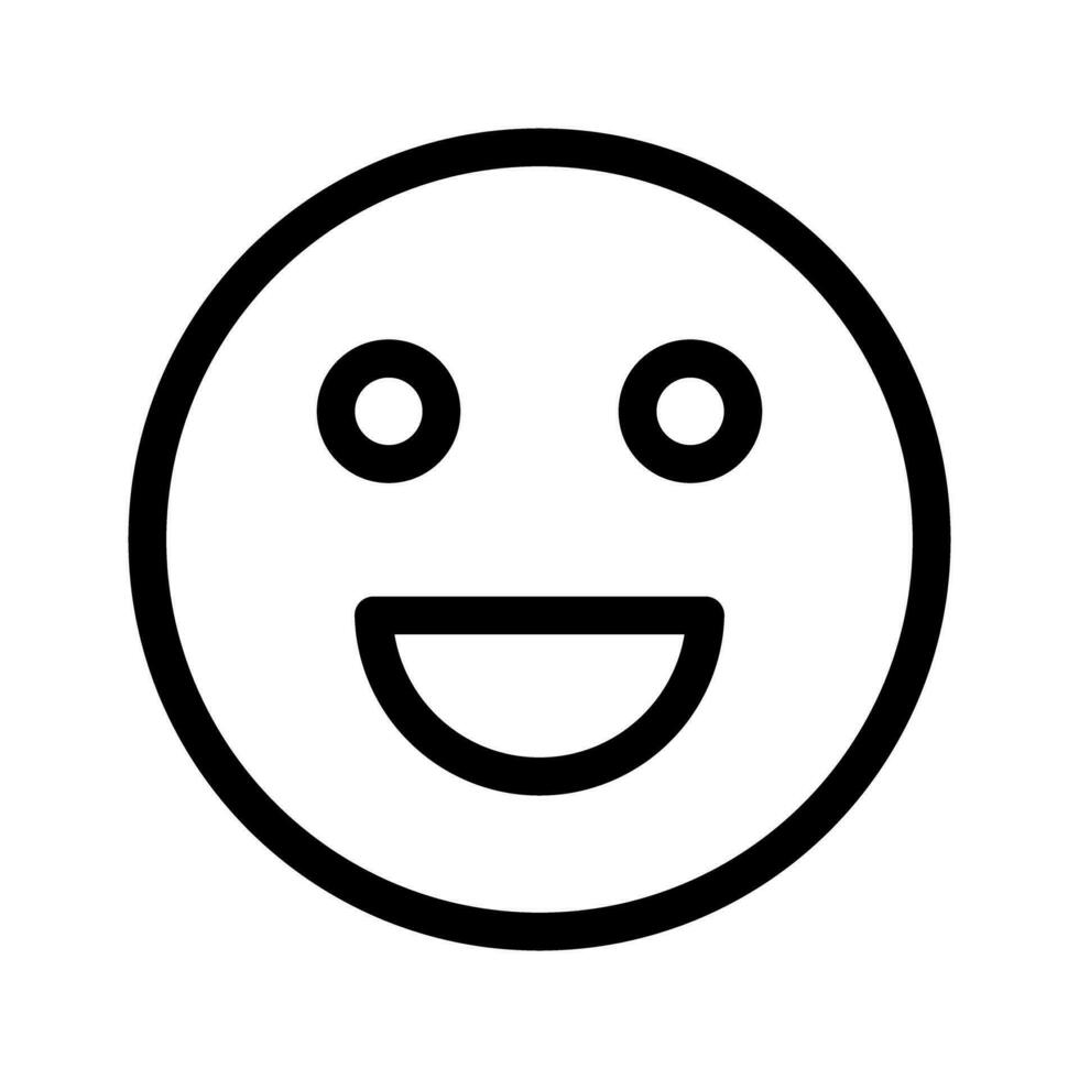 Simple smiley face emoji. Fun. Vector. vector