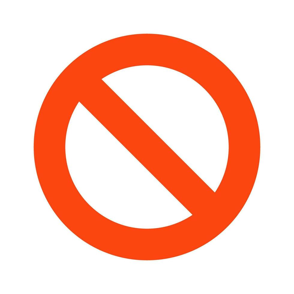 Prohibited sign. Warning sign. Vector. vector