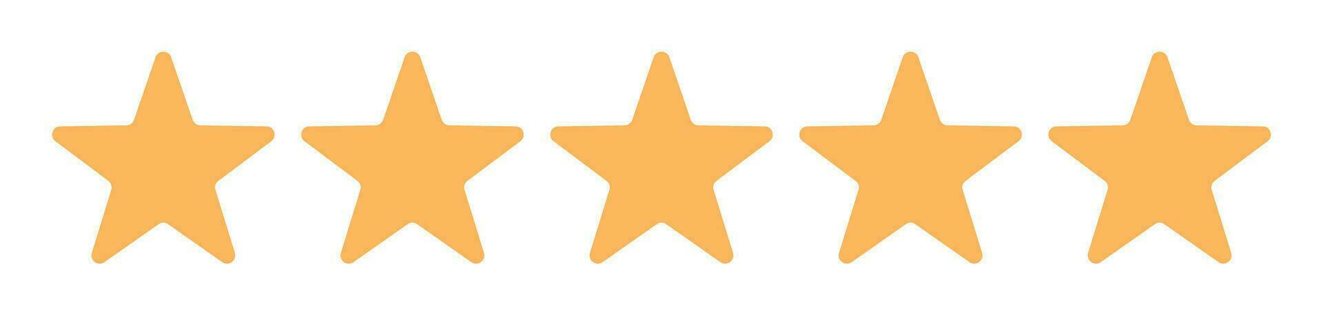 Simple five star icon. Vector. vector