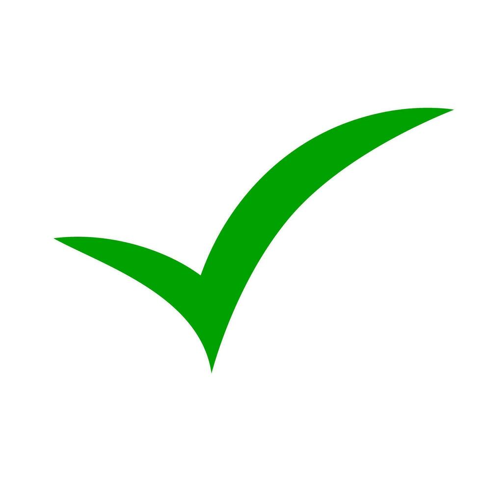 Stylish green check mark icon. Vector. vector