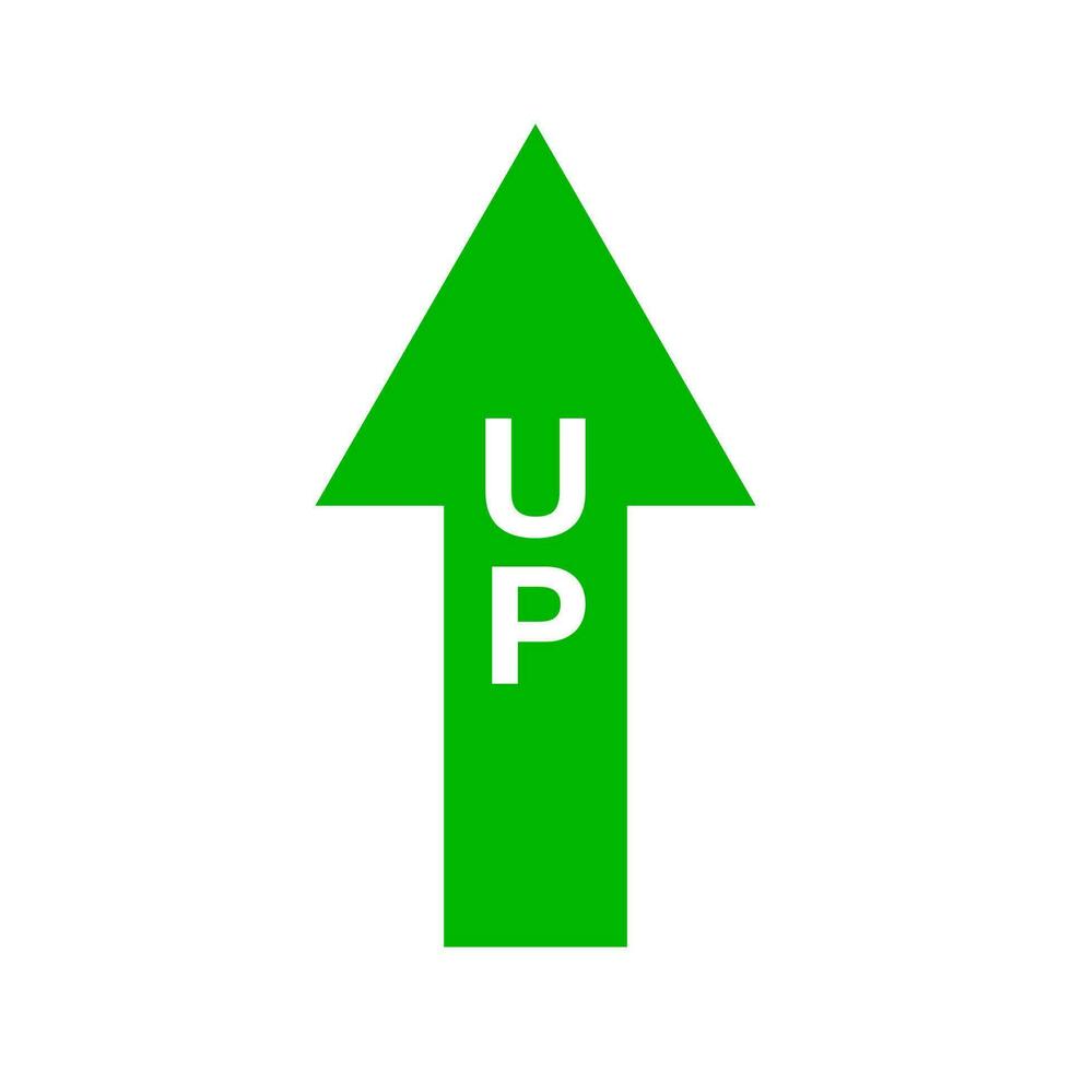 UP arrow icon. Rising arrow. Vector. vector