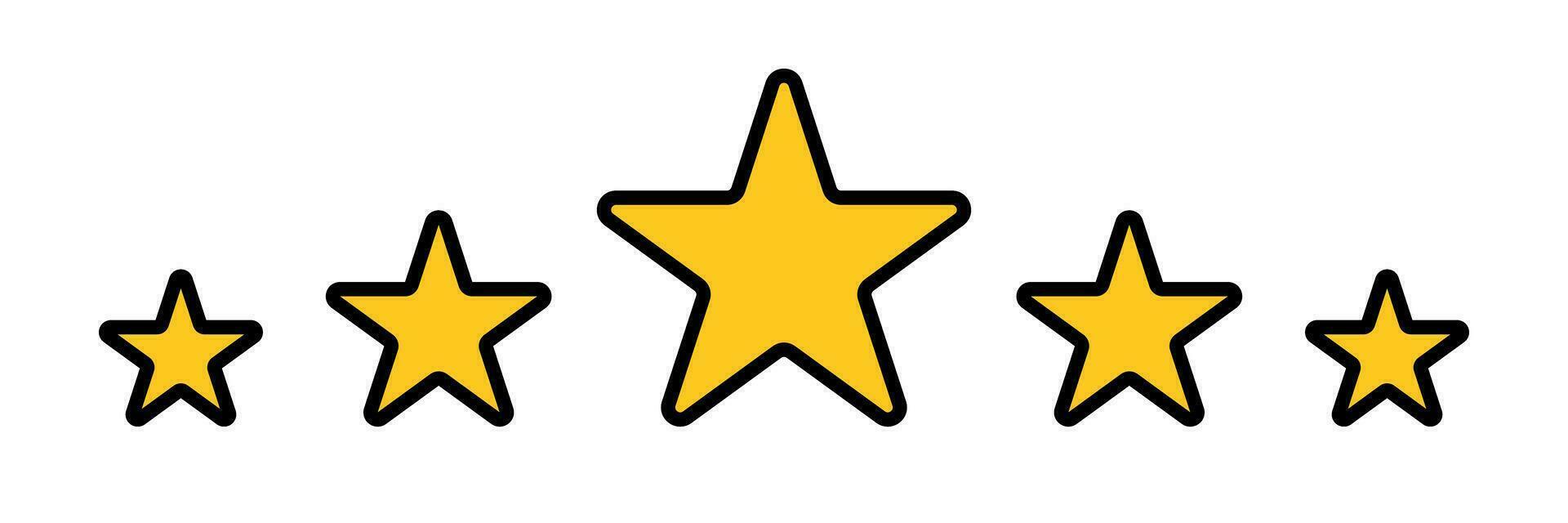Modern five star icon. Vector. vector