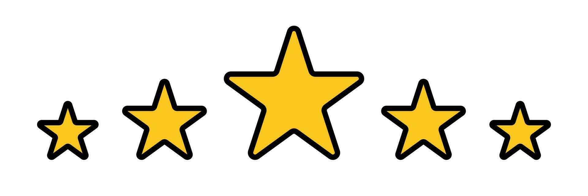 Modern five star icon. Vector. vector