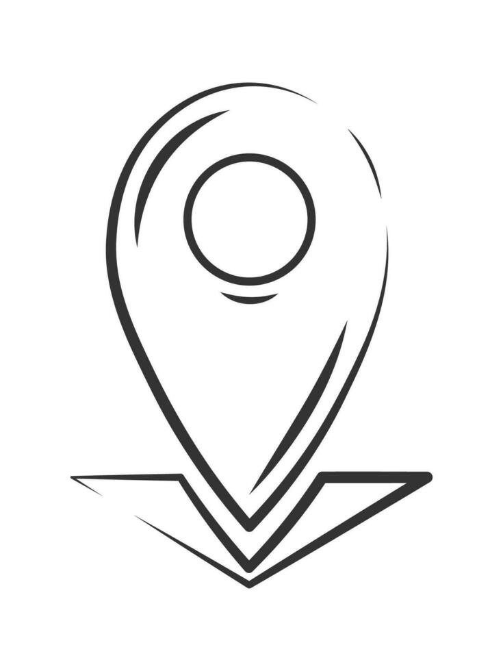 Location icons simple vector form.