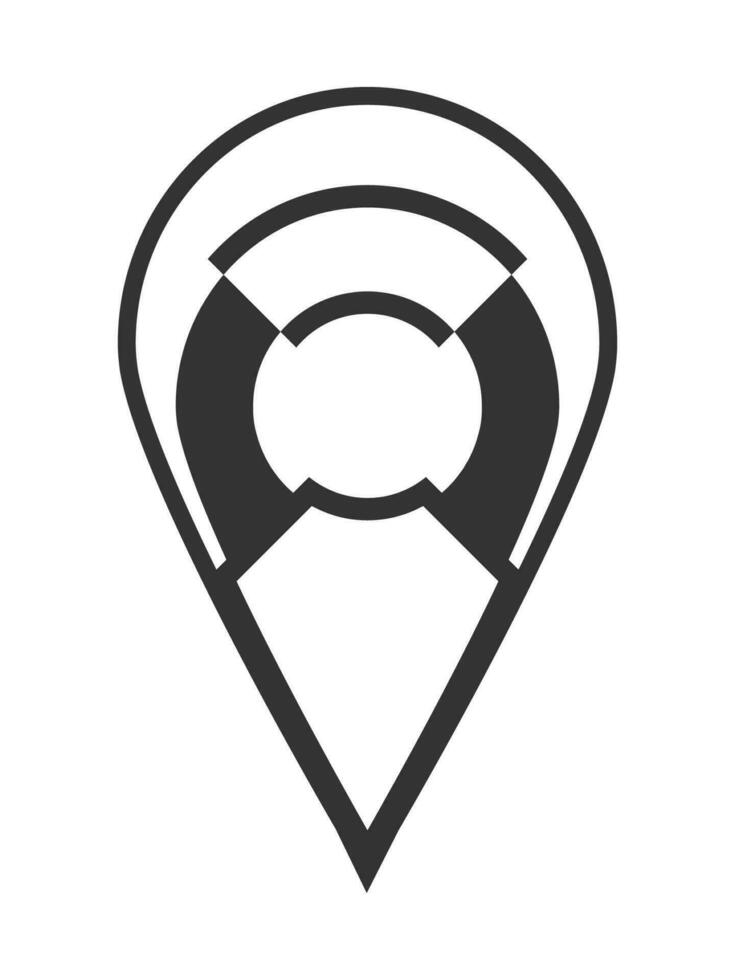Location icons simple vector form.
