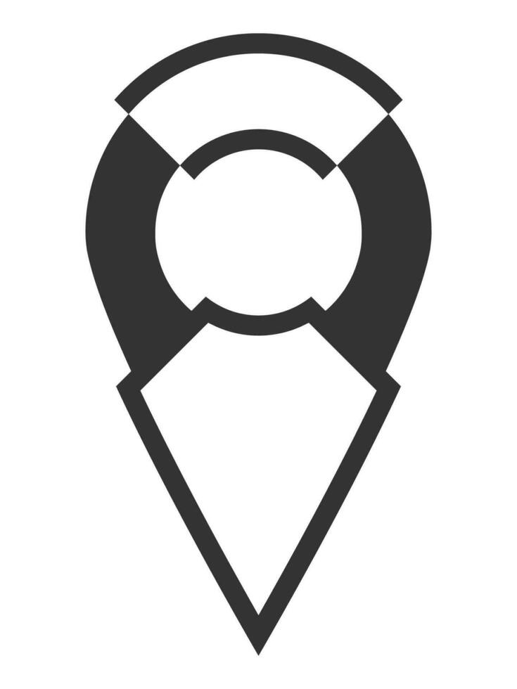 Location icons simple vector form.