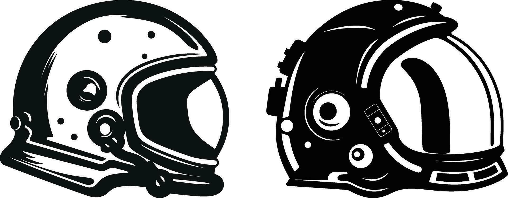 Space Odyssey Chic  Minimalist Astronaut Headgear vector