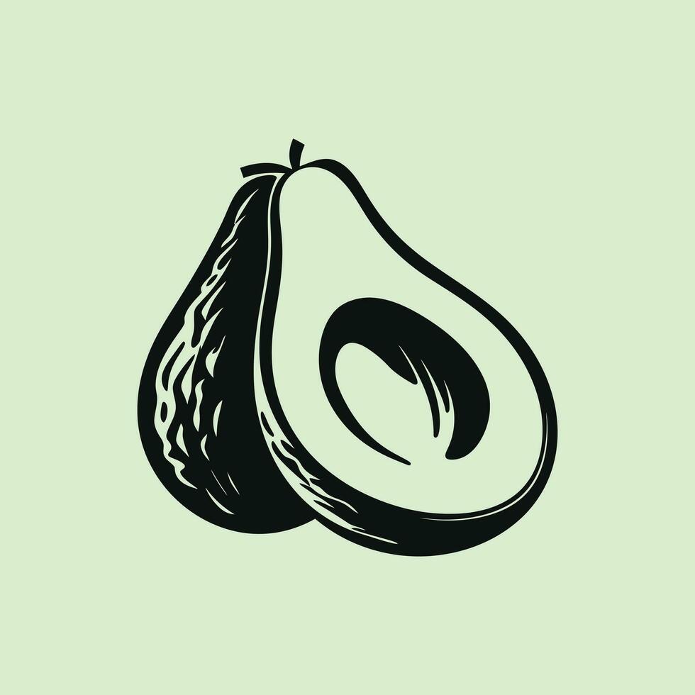 Green Goodness Unveiled  Avocado Graphic Bliss vector