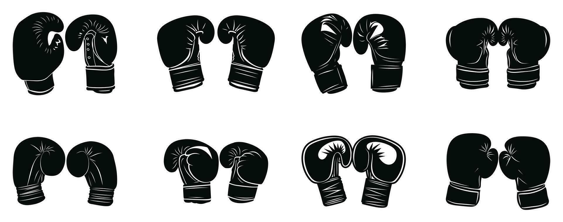 Knockout Elegance  Sleek Boxing Gloves Illustration vector