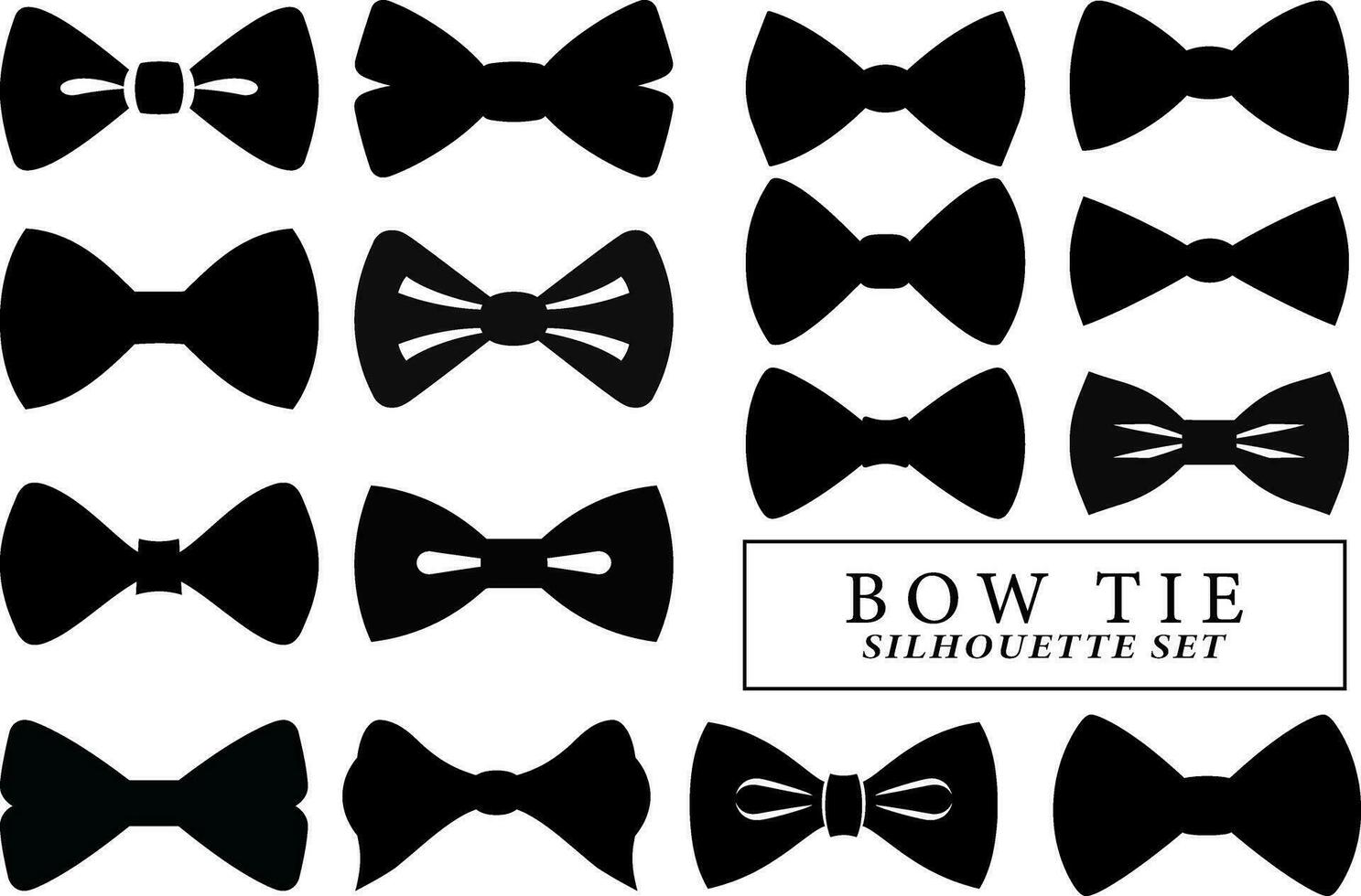 Sartorial Grace  Sleek Bowtie Element in Vector