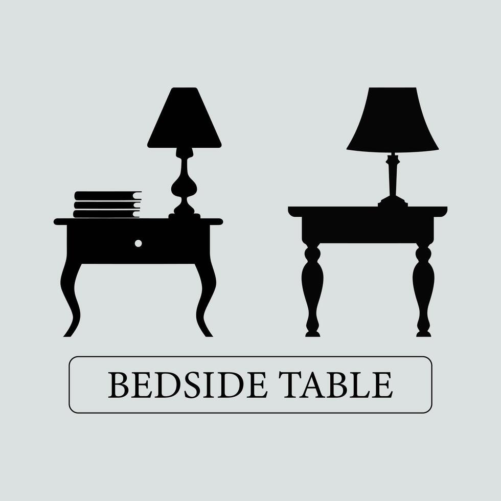 Silhouette Simplicity Bedside Table Vector 34371940 Vector Art at Vecteezy