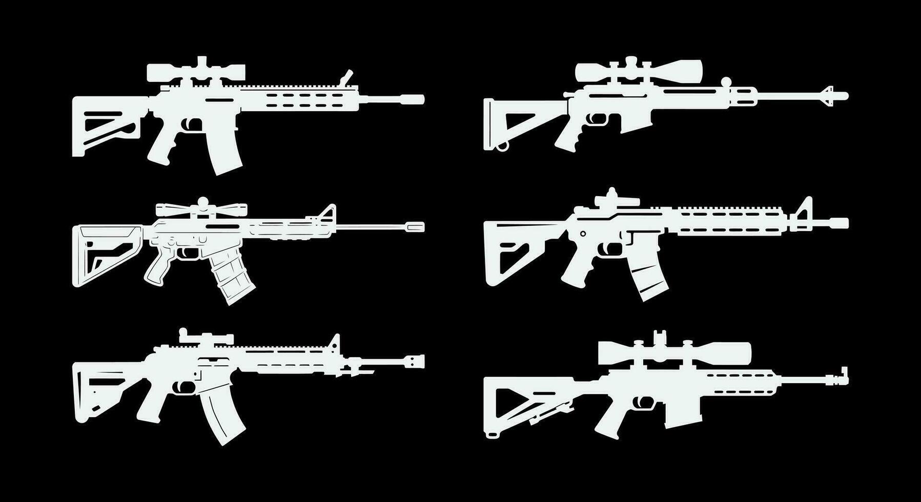 precisión arsenal pulcro rifle silueta vector