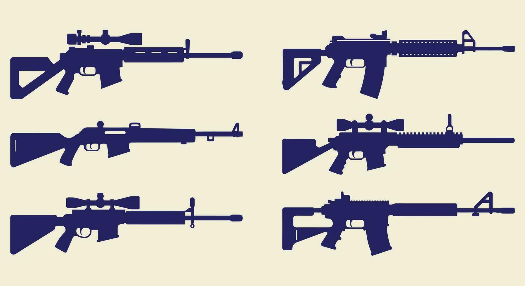 Modern Marksman  Sharpshooter Rifle Design vector