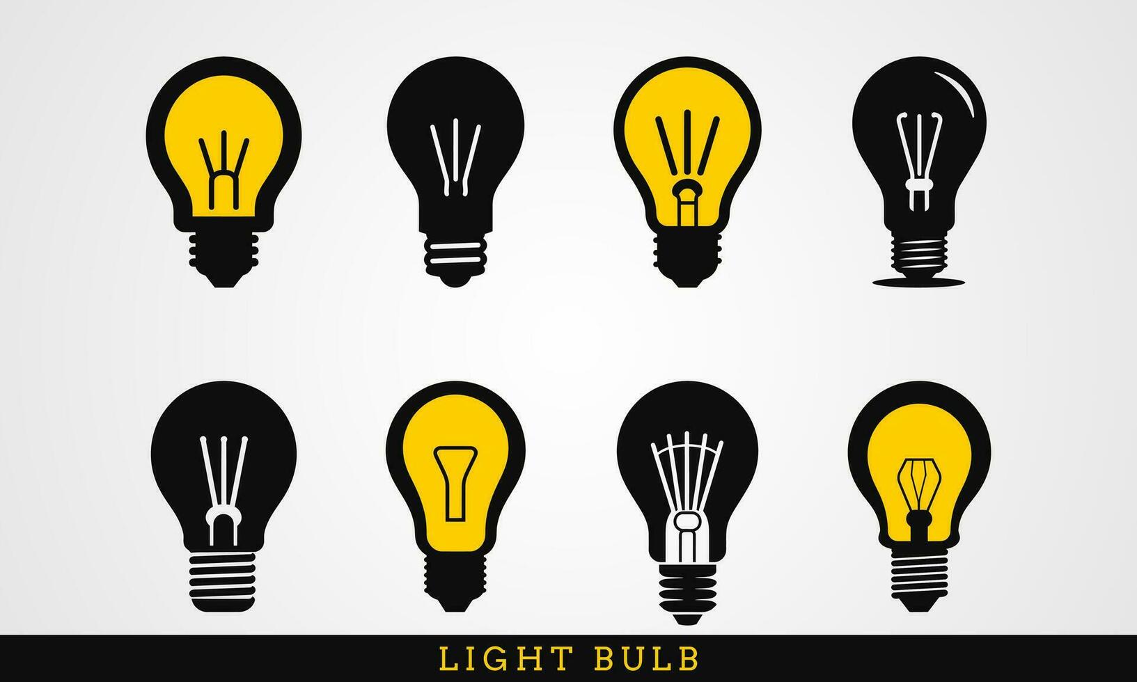 Glowing Creativity  Elegant Vector Lightbulb