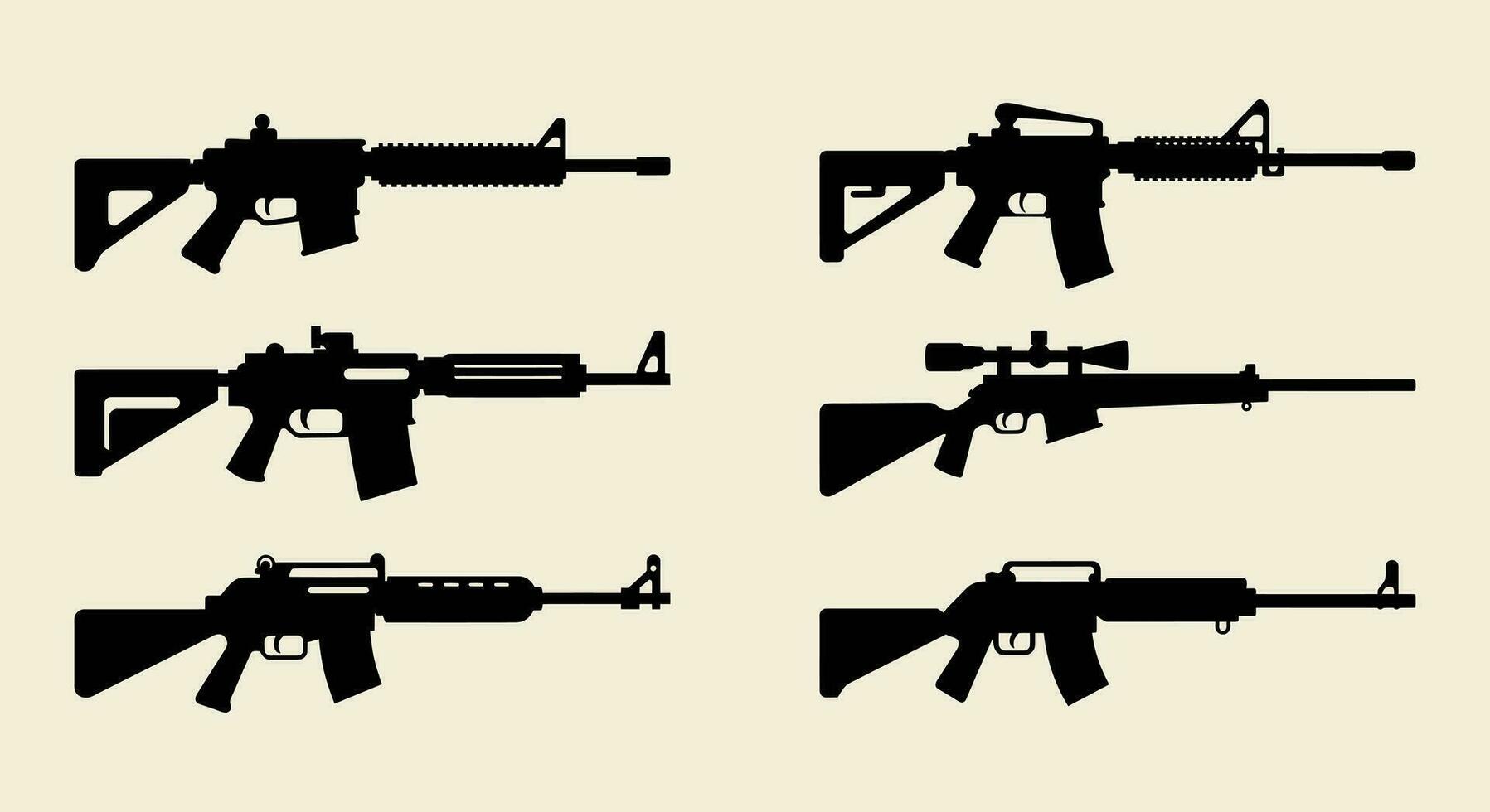 Urban Warfare  Edgy Rifle Vector Art