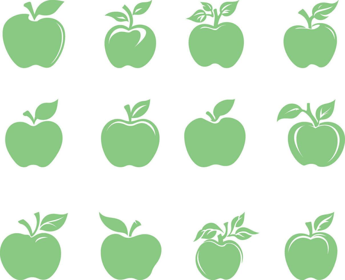 Abstract Apple Essence  Vector Minimalism Unleashed