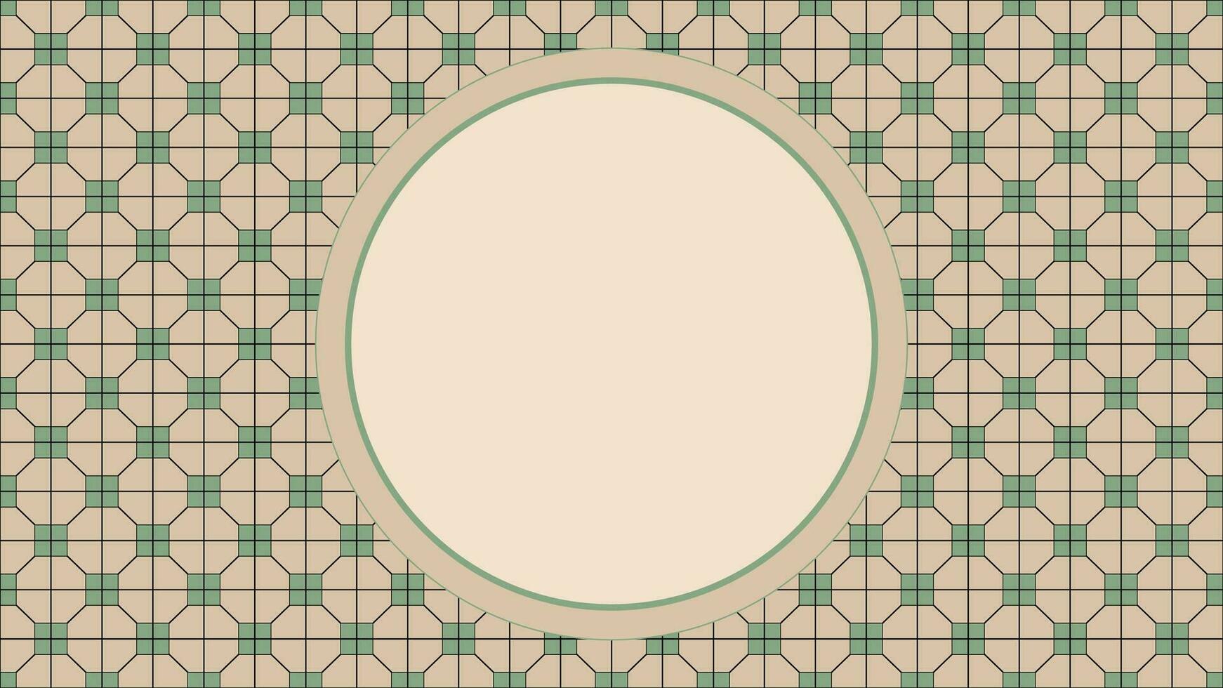 Seamless asian background pattern. Chinese banner with circle for show product vector