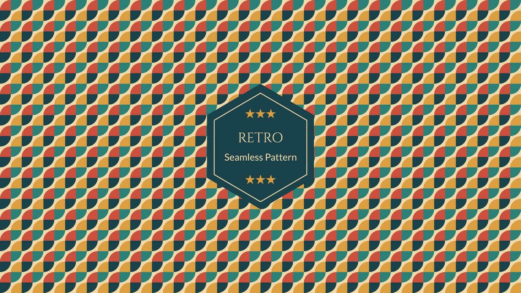 Retro Seamless Pattern. Aesthetic Style. Abstract Background vector