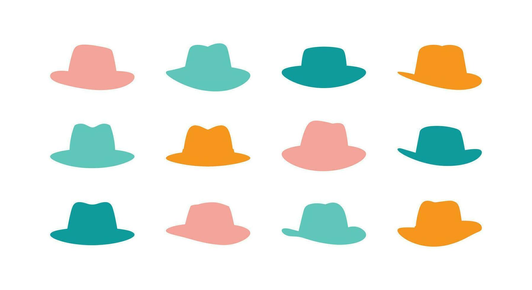 elegancia en borde elegante sombrero vector