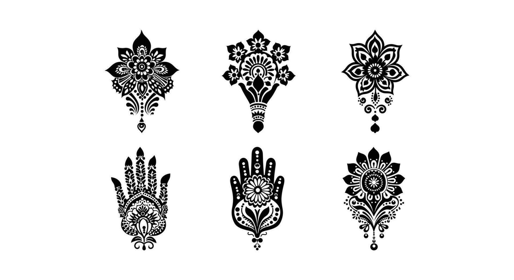 Exquisito mehndi obra maestra vector