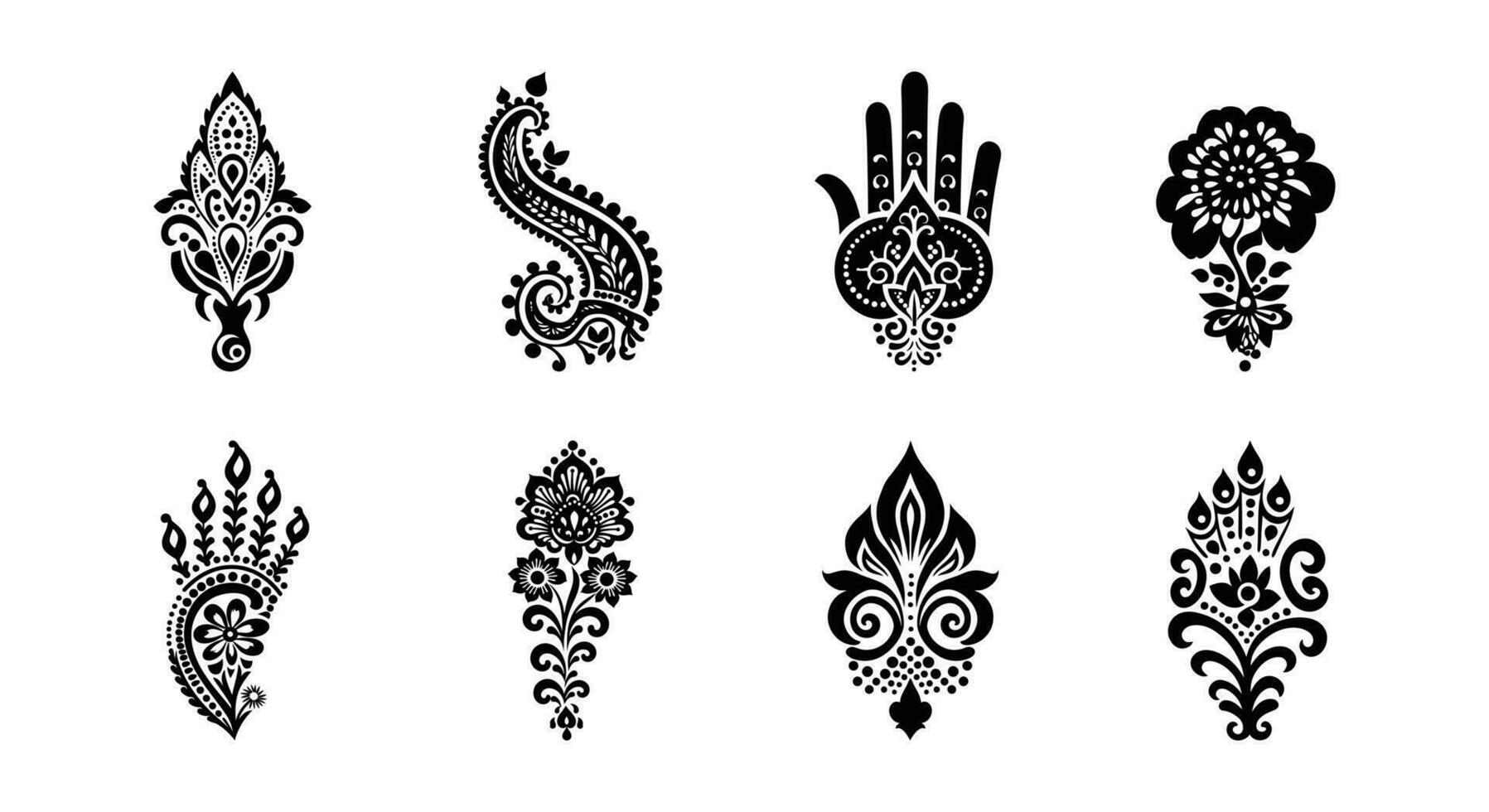Intricate Henna Harmony vector