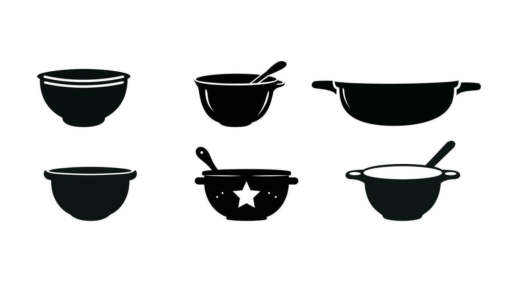 Whisking Wonders Mixing Bowl Silhouette vector