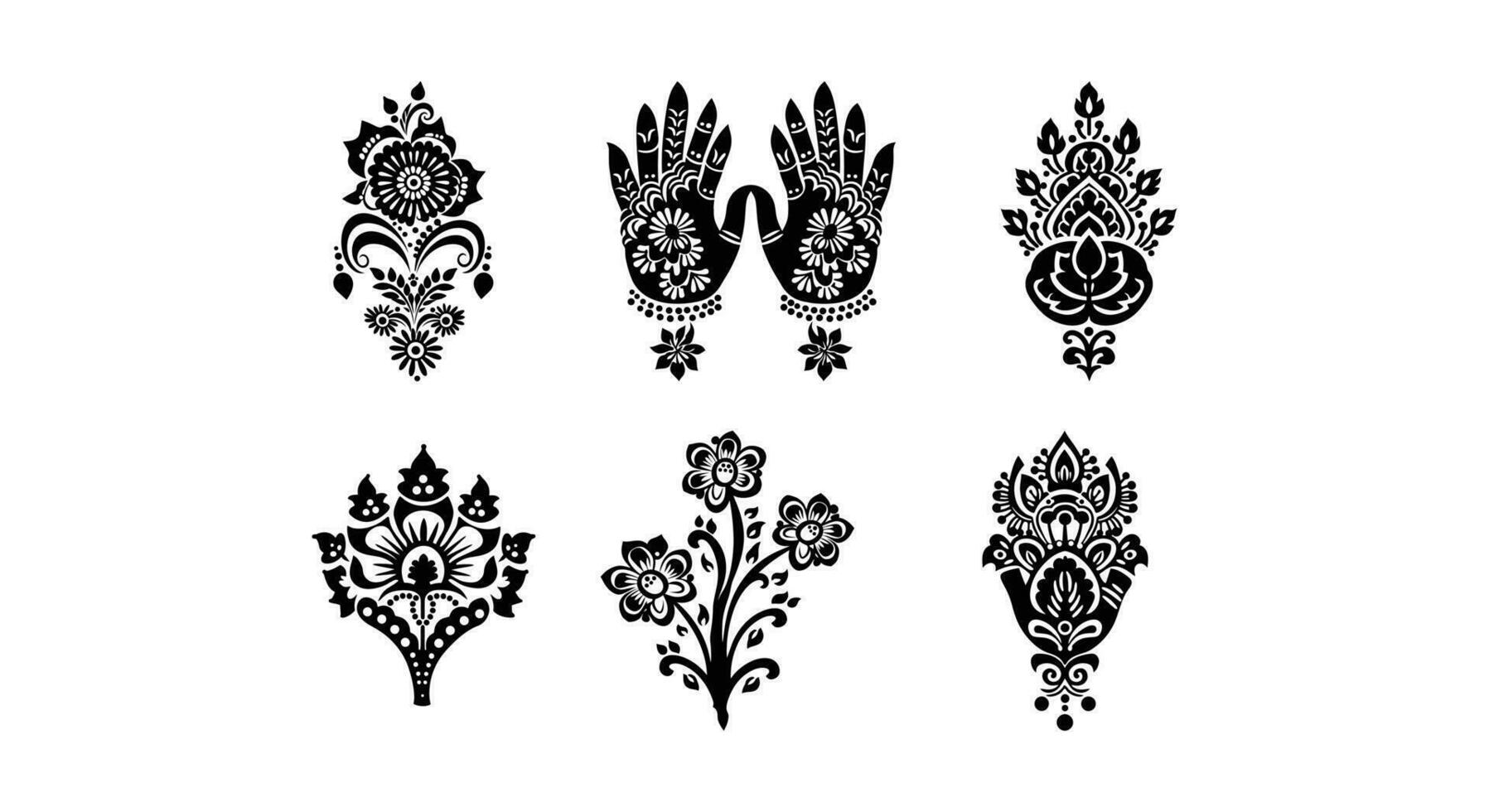 Elegant Hand Adornments vector