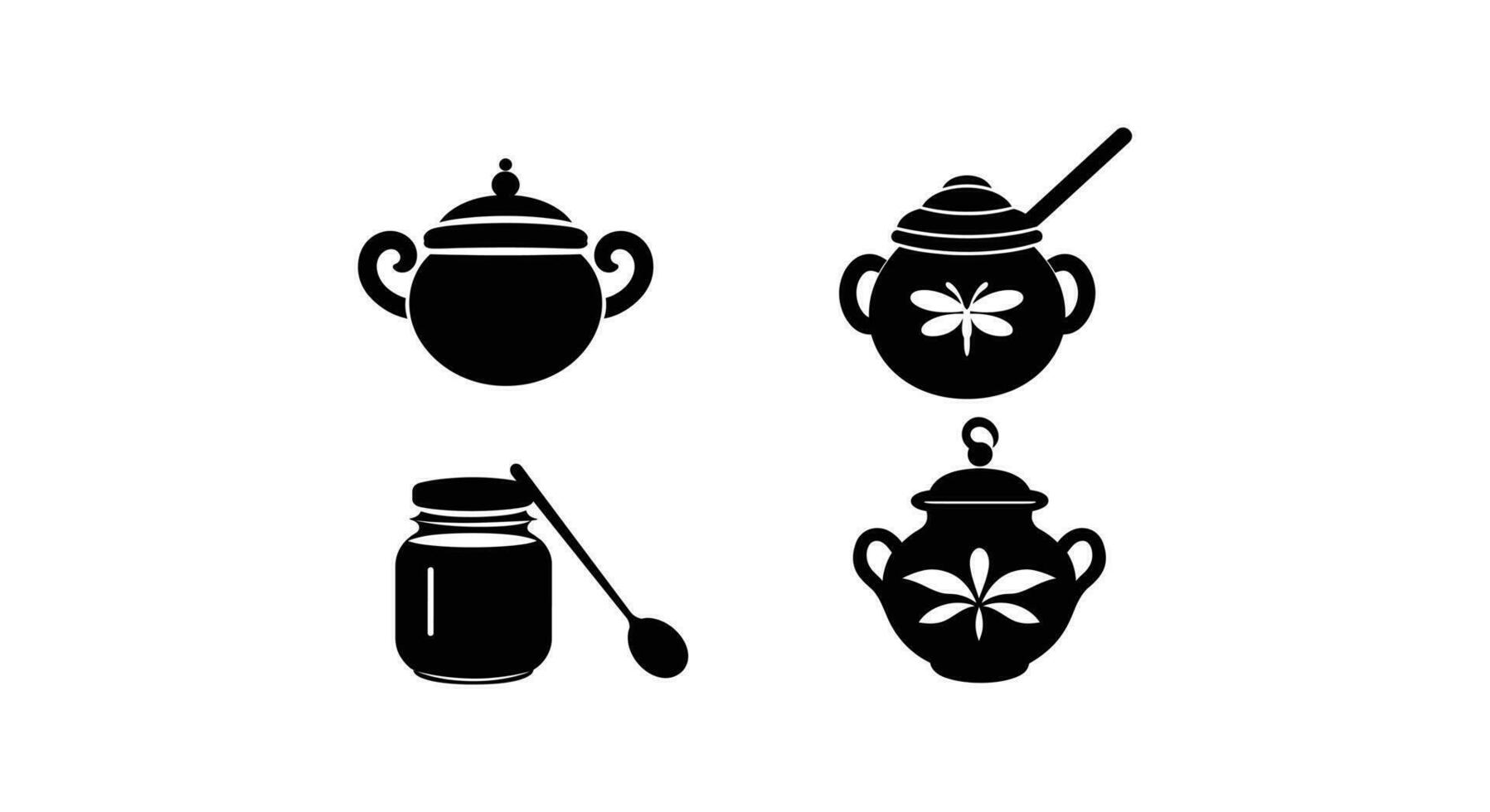 Ambrosial Elixir Vector Illustration of Honey Pot